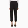 THOM BROWNE THOM BROWNE NAVY BLUE WOOL TROUSERS WITH LAPELS WOMEN