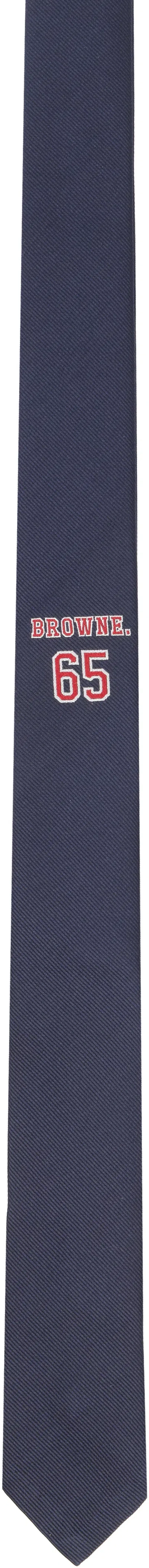 Thom Browne Navy 'browne. 65' Classic Tie