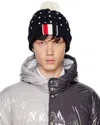 Thom Browne Navy Cable Rwb Striped Beanie In 415 Navy