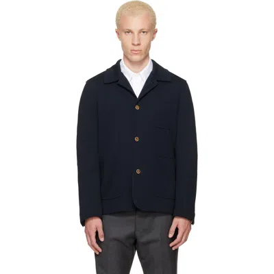 Thom Browne Navy Car Jacket In Blue