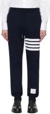 Thom Browne Navy Classic Loopback 4-bar Sweatpants In 461 Navy
