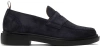THOM BROWNE NAVY CLASSIC PENNY LOAFERS