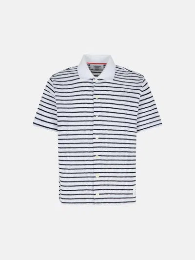 Thom Browne Navy Cotton Polo Shirt