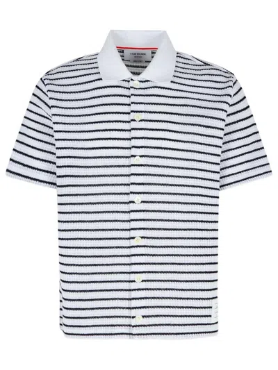 Thom Browne Navy Cotton Polo Shirt