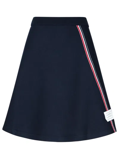 Thom Browne Navy Cotton Skirt