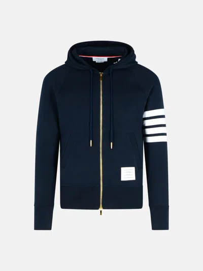Thom Browne Navy Cotton Sweatshirt In Blue