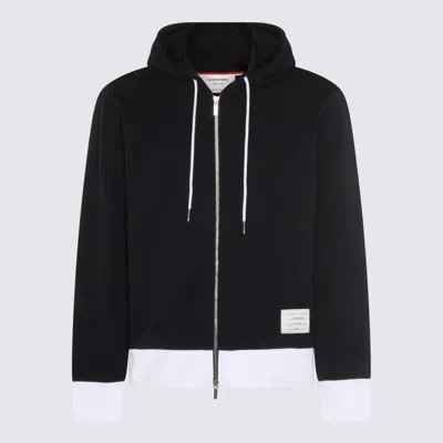 Thom Browne Navy Cotton Sweatshirt In Black