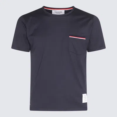 Thom Browne Ss Rwb Pocket Tee In Medium Weight Jersey Cotton In Blue