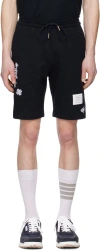 Thom Browne Navy Drawstring Shorts In 415 Navy