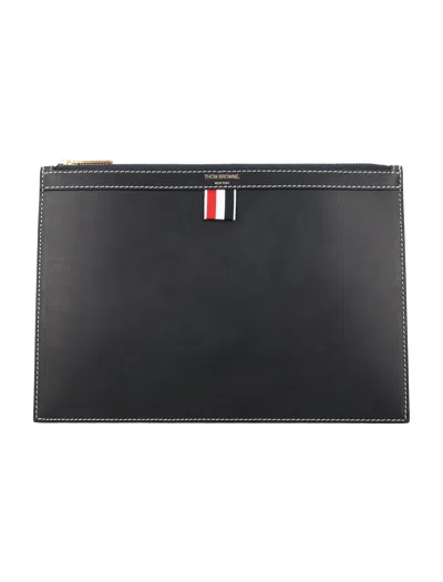 Thom Browne Document Holder Small In Navy