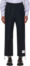 Thom Browne Navy Milano Combo Sweatpants In 415 Navy