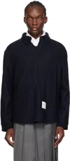 THOM BROWNE NAVY OVERSIZED BUTTON DOWN SHIRT