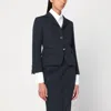 Thom Browne Navy Pinstripe Wool Blazer