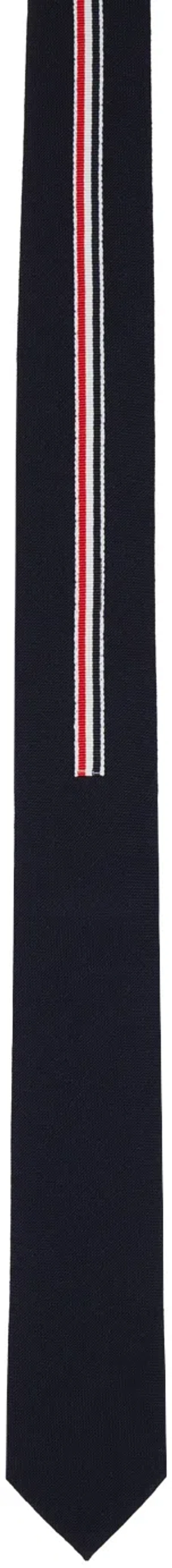 Thom Browne Navy Rwb-stripe Tie In 415 Navy