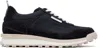 Thom Browne Navy Selvedge Denim Tech Runner Alumni Sneakers In Blue