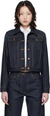 Thom Browne Japanese Selvedge Denim Jacket Puffer Jackets Blue In Blue