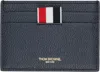 Thom Browne Navy Side 4-bar Stripe Card Holder In Blue