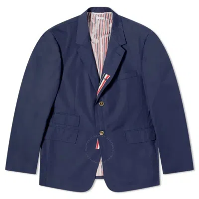 Thom Browne Cotton Blend Blazer In Blue