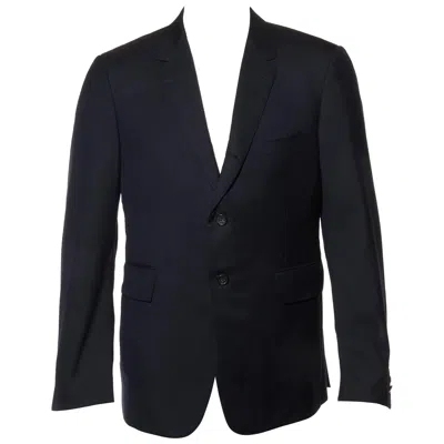 Pre-owned Thom Browne Navy Wool Blazer Size 52r (us 42r) In Blue