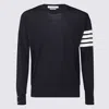 Thom Browne Sweaters Blue And Green In Black