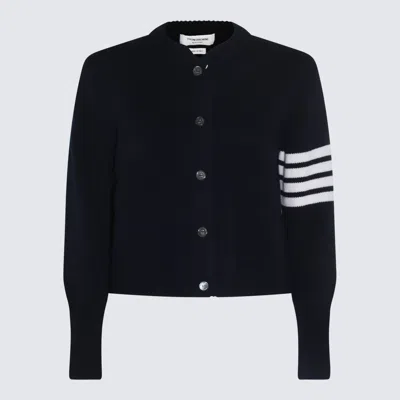 THOM BROWNE NAVY WOOL KNITWEAR