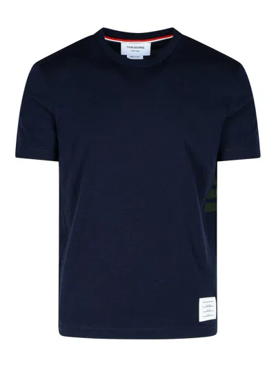 THOM BROWNE NAVY WOOL T-SHIRT