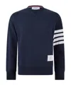 Thom Browne Classic Sweatshirt In Classic Loopback With Engineered 4 B In Blue