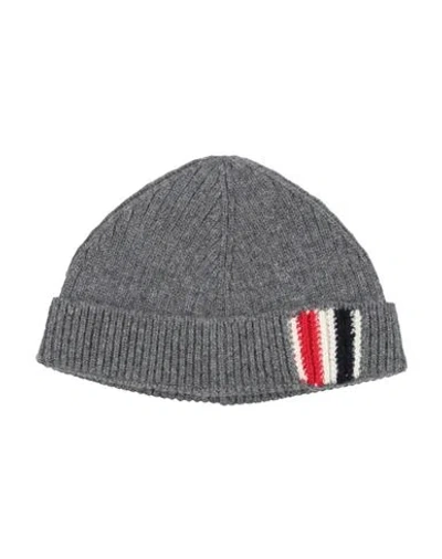 Thom Browne Babies'  Newborn Hat Grey Size 3 Wool, Cashmere In Gray