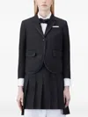 Thom Browne Notched-lapel Fitted Jacket In Black