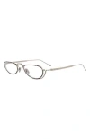 Thom Browne Novelty 50mm Oval Optical Glasses In Gray