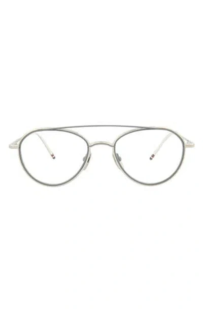 THOM BROWNE THOM BROWNE NOVELTY 53MM AVIATOR OPTICAL GLASSES