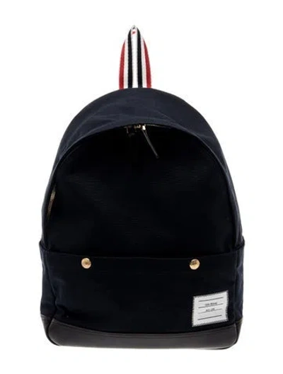 Pre-owned Thom Browne Nylon Backpack In Blue