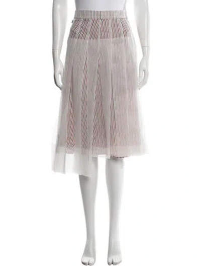 Pre-owned Thom Browne Nylon Midi Length Skirt In Grey