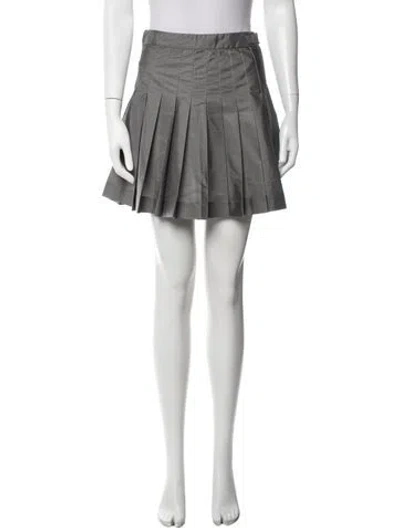 Pre-owned Thom Browne Nylon Mini Skirt W/ Tags In Grey