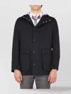 Thom Browne Nylon Parka With Front Pockets And Hood
