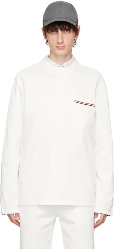 Thom Browne Off-white Oversized Sweatshirt In 113 Natural White