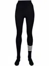 Thom Browne 4 Bar Pointelle-stitch Tights In Blue