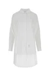 Thom Browne Oxford Cotton Mini Shirt Dress In White