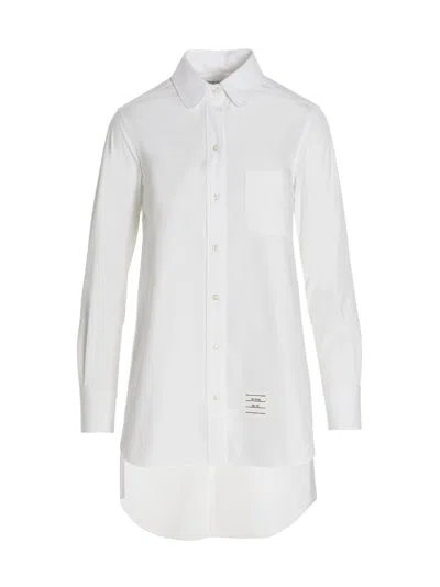 THOM BROWNE OPEN BACK SHIRT AND BLOUSE WHITE