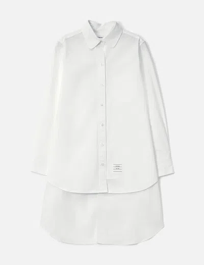 Thom Browne Open Back Twisted Shirt In White