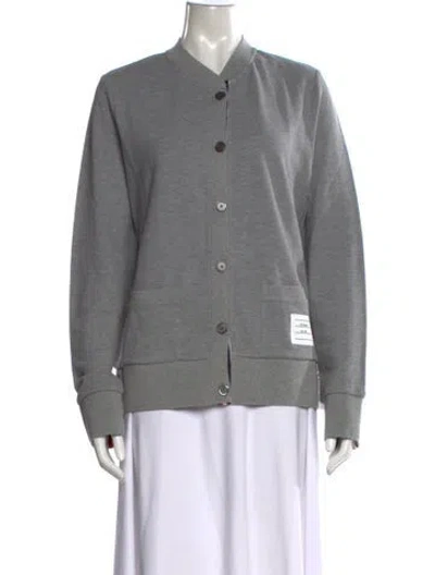 Pre-owned Thom Browne Open Front Sweater In Gray