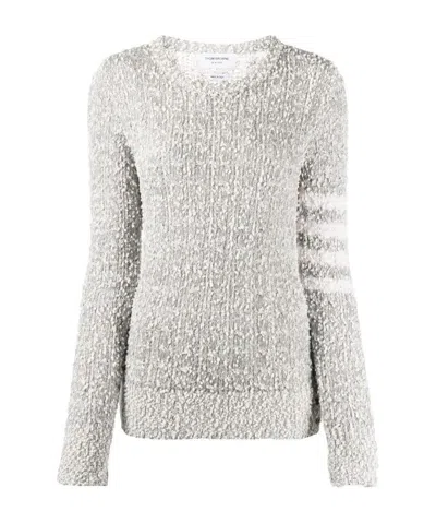 Thom Browne Open Tuck Stitch 4-bar Jumper In White