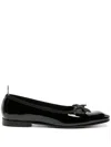 Thom Browne Black Soft Patent Opera Ballerina Flats In Black