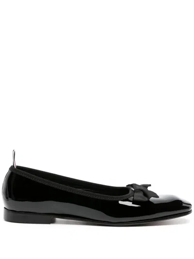 THOM BROWNE OPERA PATENT BALLERINA SHOES