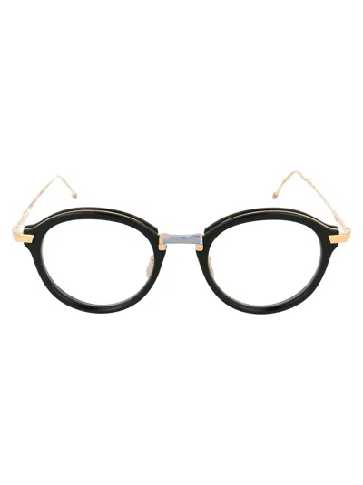 Thom Browne Optical In Black-shiny 12k Gold