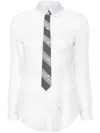 Thom Browne Organza Silk Shirt In White