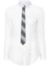 Thom Browne Organza Silk Shirt In White