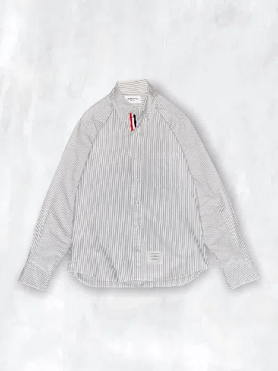 Pre-owned Thom Browne Orignial Stripe Oxford Shirt In Grey