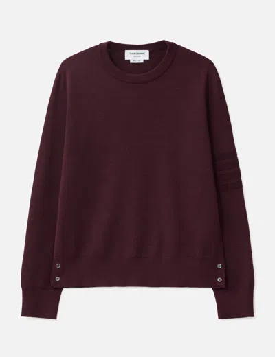 Thom Browne Ottoman Milano Stitch 4-bar Bomber Pullover In Red/红色/紅色/레드/レッド