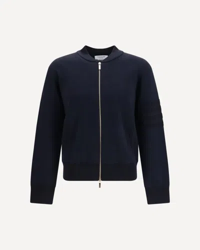 Thom Browne Ottoman Milano Stitch 4-bar Jacket In Blue